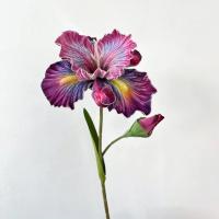 Irises Vintage flor de seda Artificial orquídea 88cm flores falsas ramo de simulación decoración del hogar - details 1