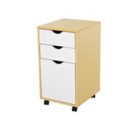 Cajonera de oficina con ruedas, mueble archivador con 3 cajones, cajonera para escritorio/estudio, 40x50x57,5 cm, blanco - details 13