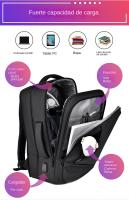 Mochila impermeable de gran capacidad para hombres y mujeres, bolsa de viaje para ordenador, 17,3 pulgadas - details 0