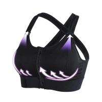Sujetadores deportivos para mujer, cremallera frontal, correa ajustable, elástico a prueba de golpes, sujetador atlético para Fitness, Top corto ajustado para Yoga - details 4