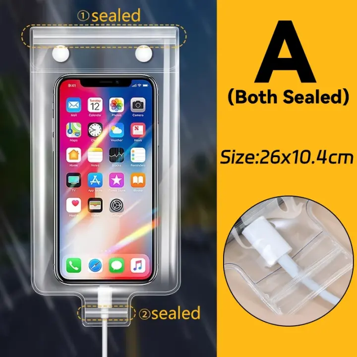 1-10 Uds bolsa de ciclismo funda transparente para teléfono móvil de alta sensibilidad fundas impermeables para iPhone Samsung Mi - 1