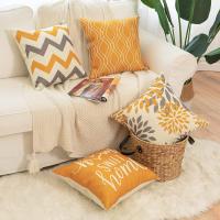 Funda de Cojín Decorativa de 45 x 45 cm con Inscripción Home Sweet Home para Sofá de Lino/Algodón Cuidado de la Funda Lavable en Máquina Estilo Geométrico - details 4