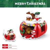 Casa de Pan Dulce de Navidad Carrito de Alce Bloques de Construcción Regalos de Fiesta de Año Nuevo - details 12