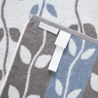 Juego de Toallas de Algodón Orgánico Ultra Suave 137 x 68 x 0,5 cm Tejido de Hilo Azul Jacquard - details 3