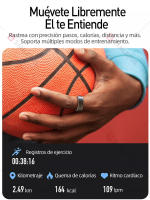 Anillo inteligente, frecuencia cardíaca/oxígeno en sangre/monitoreo del sueño, anillo de seguimiento de calorías con contador de pasos, duración de batería de 7 días, resistente al agua compatible con iOS y Android - details 11