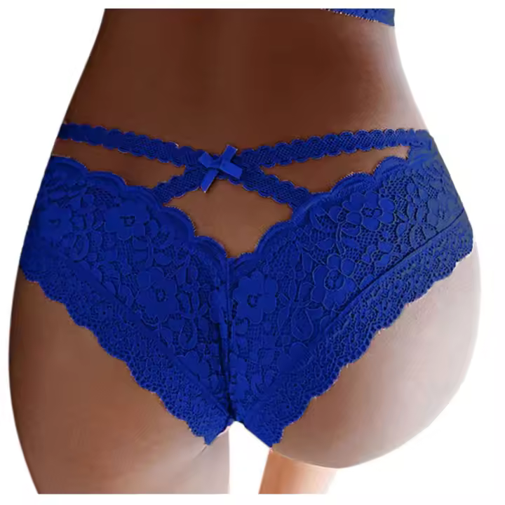 Ropa Interior Sexy de Cintura Alta OLOEY Perforada Perspectiva, Cruzada Espalda, Marca OLOEY - 1