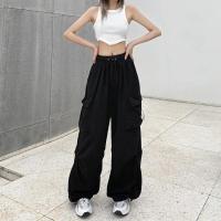 Pantalones de jogging casual para mujeres pantalones de cintura baja pantalones de pierna ancha de cuerda streetwear - details 7