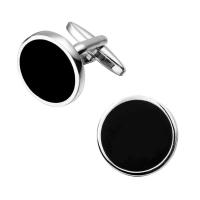Gemelos esmaltados de latón negro de alta calidad para hombre, mancuernas de camisa francesa de estilo clásico, marca de moda, novedad de verano - details 6