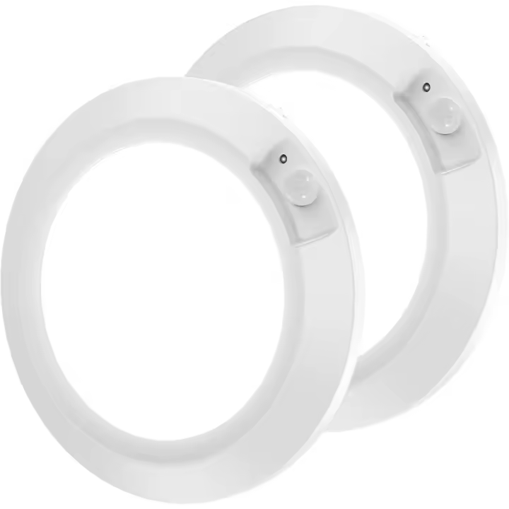 Lámpara de Techo LED Inalámbrica con Sensor, Funciona con Pilas, Activada por Movimiento, para Armario, Escaleras, Lavandería, Blanco (2 unidades) - 1