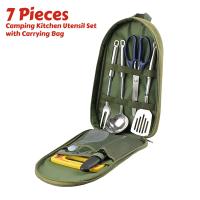 Juego de utensilios de cocina para acampar al aire libre, bolsa de almacenamiento, herramientas para bar - details 4