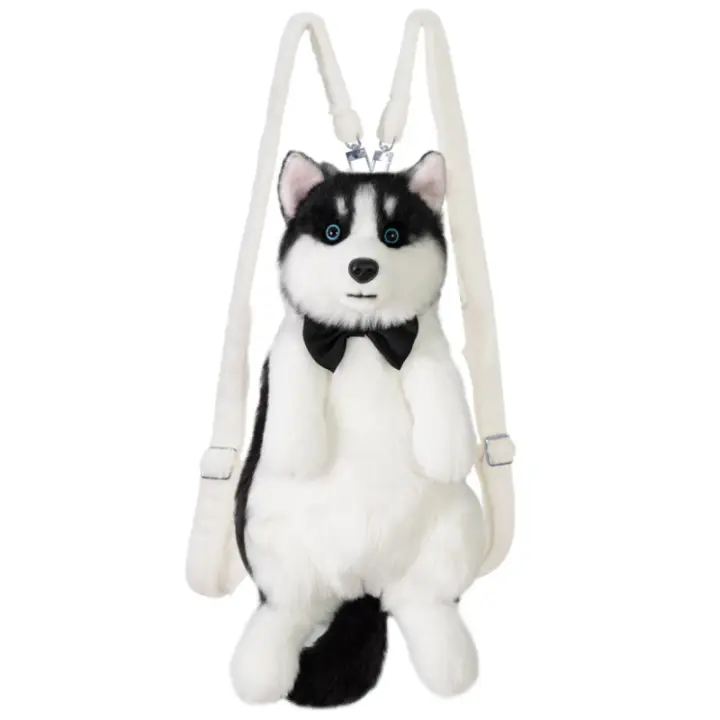 Bolsa de simulación de felpa Husky juguete lindo dos ha enviar novia muñeca animal - 1