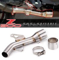 Z900 Slip-on Motorcycle Exhuast Middle Link Pipe Escape Muffler Adapter Connect Pipe Catalytic Delete Z 900 Stainless steel - details 0