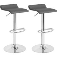 Taburetes de Cocina Giratorios 360° Altura Ajustable con Reposapiés Taburetes Altos con Asiento PVC para Comedor, Salón y Cafetería Negro+Negro - details 27