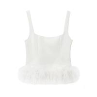 OUWU-Mini vestido de malla rojo sin mangas con espalda descubierta, vestidos de fiesta de noche para mujer, bata elegante, nueva moda Primavera 2025 - details 0