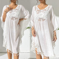 Vestido playero de talla grande para mujer, suave, de ganchillo, falda envolvente para bikini, para trajes de baño, tallas extendidas, elementos esenciales para vacaciones - details 7