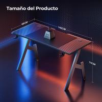 Gaming 120 x 60 cm Gaming Fibra Carbono Ergonómica Ornador Alfombrilla ratón Portavasos y Gancho Auriculares Negro - details 7