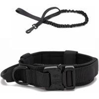 Collares tácticos con correa perro, Collar militar nailon ustable para perros medianos grandes, entrenamiento de pastor alemán y - details 5