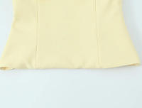 TRAFZA 2025 moda Mujer High Street cremallera lateral Slim Tops Mujer verano Sexy sin mangas arco cuadrado cuello sólido Sling Top Mujer - details 15