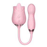 Lamiendo Rose-vibrador estimulador del clítoris Oral NippleThrusting consolador 2 en 1 juguete para mujeres productos sexuales para adultos - details 10