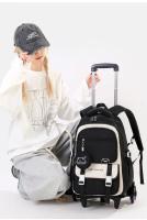 Mochila escolar con ruedas desmontables para niña de primaria, mochila con ruedas grande para secundaria, artículos de regreso a la escuela - details 13