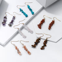 Pendientes de orejas de cristal natural Regalos de mujer Regalos de cumpleaños Regalos de Navidad Pendientes colgantes de amatista Pendientes de cornalina - details 2