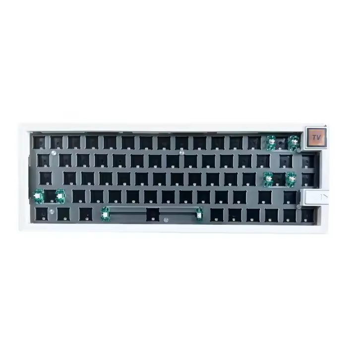 KIT de teclado mecánico para juegos GMK67-S, junta de pantalla inalámbrica Bluetooth, Hotswap RGB, Kit personalizado para jugadores, color blanco - 1