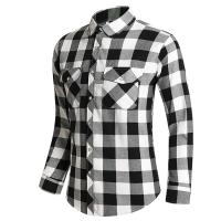 Camisa de Manga Larga con Estampado Geométrico a Rayas Estilo Casual para Hombres - details 49