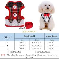 Collares para perros con lazo elegante, corbata, cuerda de tracción, arnés navideño para mascotas para perros pequeños y medianos, correa para el pecho para gatos, accesorios para perros, regalos - details 1