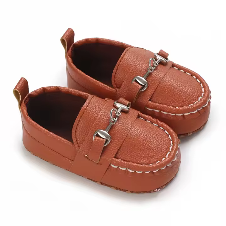 Zapatos mocasines informales sin cordones para bebés, zapatos planos antideslizantes ligeros y cómodos para caminar en interiores y exteriores - 1