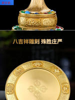 Huibao Manzha latón imitación Nepal ocho tallas propicias juego completo de reparación tibetana Mancha Luo placa Manda de 13cm - details 6