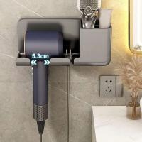 Soporte para el cabello, soporte de pared para baño no perforado, plástico para aire acondicionado, soporte para secador de pelo - details 2