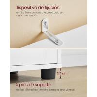 Armario de Baño de Alto Estilo Independiente con 3 Compartimentos Abiertos y 2 Estantes Ajustables - details 6