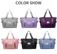 Bolsa de ropa portátil a prueba de agua, bolsa de viaje de separación en seco y húmedo, bolsa de playa, artículos de tocador grandes, soporte de maquillaje, bolsa con cremallera, almacenamiento de prendas de vestir - details 3
