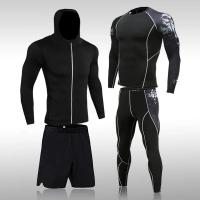 Traje Deportivo de Compresión para Hombres Pantalones de Gimnasio de Lana - details 2