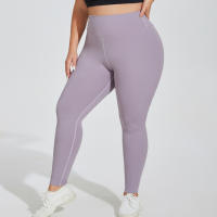 Pantalones de Yoga Talla Grande Cintura Alta, Elección de Cadera, Sensación de Nube, Leggings Deportivos Secado Rápido para Mujeres - details 1