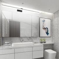 Lámpara LED de 32W Lámpara de espejo Aplique Blanco Frio 6000K Luz natural para Espejo Muebles de Maquillaje Aparato Montado en la Pared, Negro, 120CM - details 4