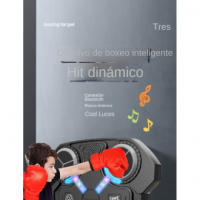 Boxeador musical de pared con guantes, 3 velocidades y luces LED, Bluetooth - details 1
