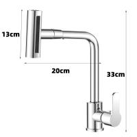 Grifo de Cocina giratorio, 4 Modos, Rociador, Lavabo, Mezclador, Cepillado, Agua Caliente Fría - details 0
