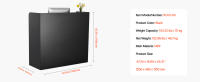 SucceBuy Mostrador de recepción de 47,24 pulgadas, mesa rectangular para mostrador de oficina con cajón con cerradura y gabinete de almacenamiento para caja registradora, vestíbulo, salón de belleza y oficina, negro - details 6