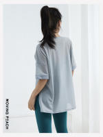 Camiseta deportiva de Yoga para mujer, camiseta transpirable de manga corta, Moving Peach, ATF - details 5