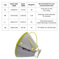 Collar de cono de gato ajustable, ligero, antimordedura, isabelino, resistente al agua, fácil de comer y beber - details 5