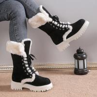 Botas de nieve para mujer, zapatos cálidos informales para exteriores, botas martin - details 6