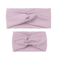 Headband Elástico De Color Sólido Para Niñas Pañalera De Algodón Unisex Accesorios De Moda Para Madres E Hijos Conjunto De Cabello Lindo Y Práctico - details 3