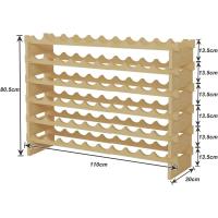 Botellero de madera para 60 botellas de vino con 6 niveles, soporte para botellero, estante de vino para estantería de presentación de cocina y bar, BHEU-BY-WS002 - details 3
