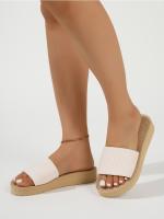 GIOIO Zapatillas De Una Palabra, La Plataforma De Las Mujeres Usa Zapatillas Cojas - details 2