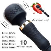 Vibrador de punto G con forma de consolador, masajeador vaginal, estimulador de clítoris, masturbador para orgasmos, tapón anal femenino, juguete sexual. - details 0