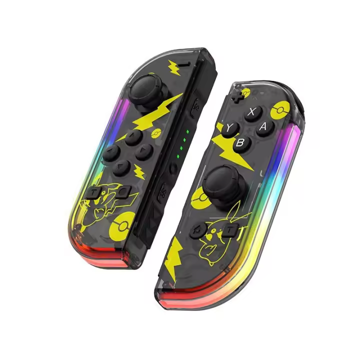 Controlador de juego inalámbrico Bluetooth, Compatible con controlador de interruptor, con función de despertador, vibración Dual, luz RGB - 1
