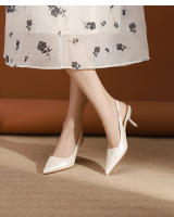 Sandalias de aguja nuevas, sencillas y versátiles, con estampado de leopardo y espalda puntiaguda. - details 23