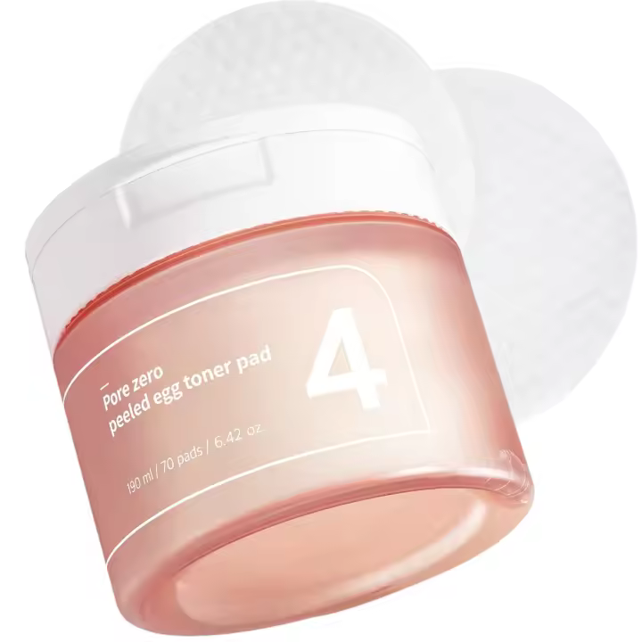 Almohadillas Numbuzin No.4, almohadilla de tóner de huevo pelado poro cero, exfoliante suave, PHA, LHA, preparación de la piel para maquillaje, cuidado de la piel coreano de pantenol para - 1