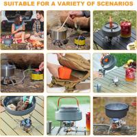 Gas de Camping, 3600W Cocina de gas portátil, Mini Estufa Plegable de Acero con Encendido Piezoeléctrico, Hornillos Portátiles de Camping Split con Adaptador para Camping, Picnic, Senderismo - details 5